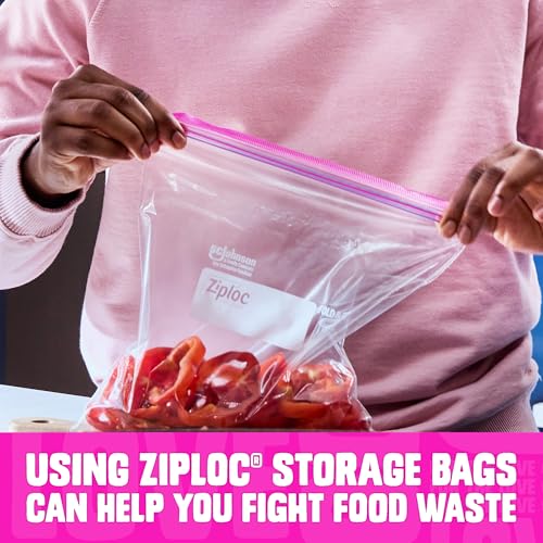 Ziploc Gallon Food Storage Bags, Stand-Up Bottom, Easy to Fill, 81 Count (Packaging May Vary) - Image 17