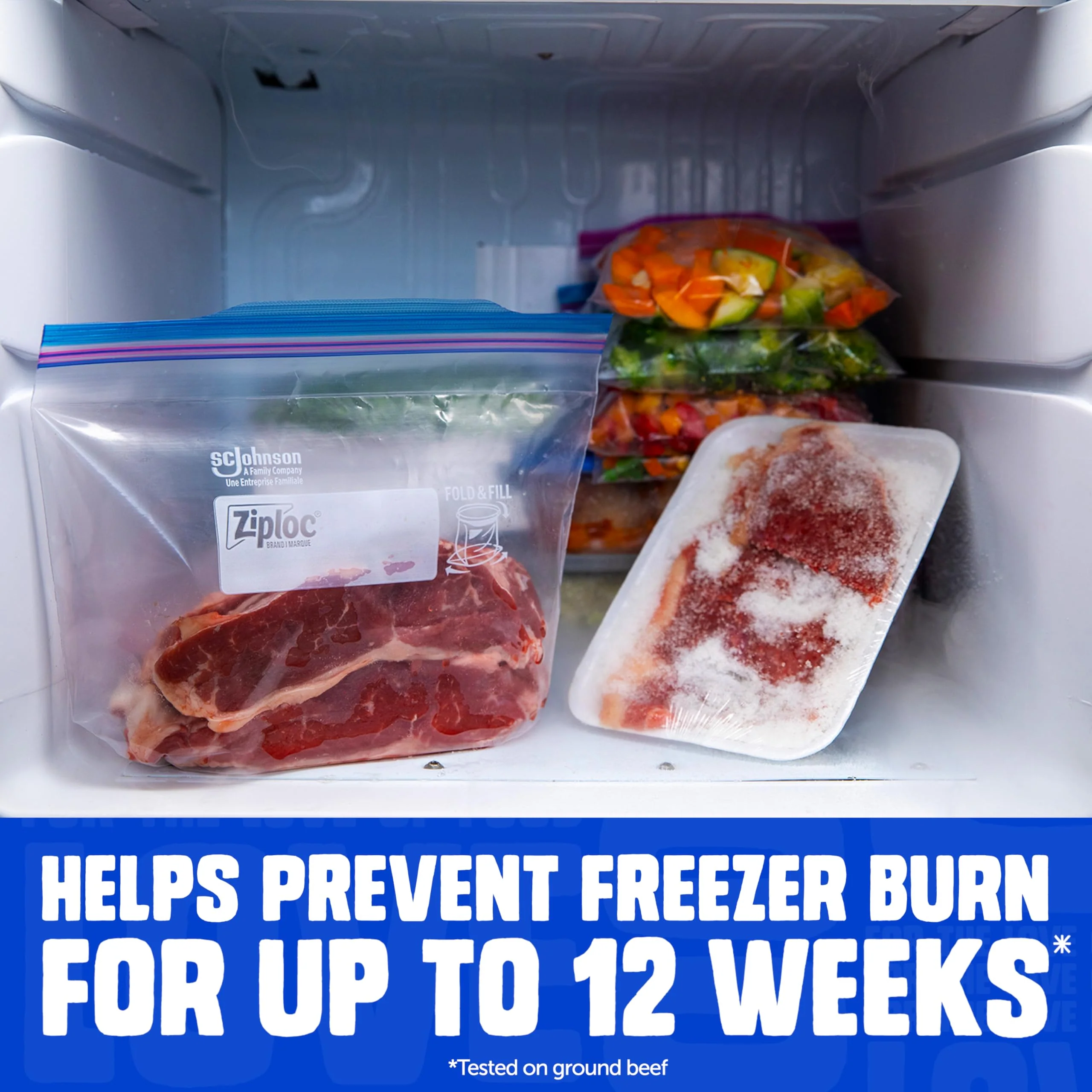 Ziploc Gallon Food Storage Freezer Bags, Stay Open Design, Easy to Fill, 66 Count - Image 2