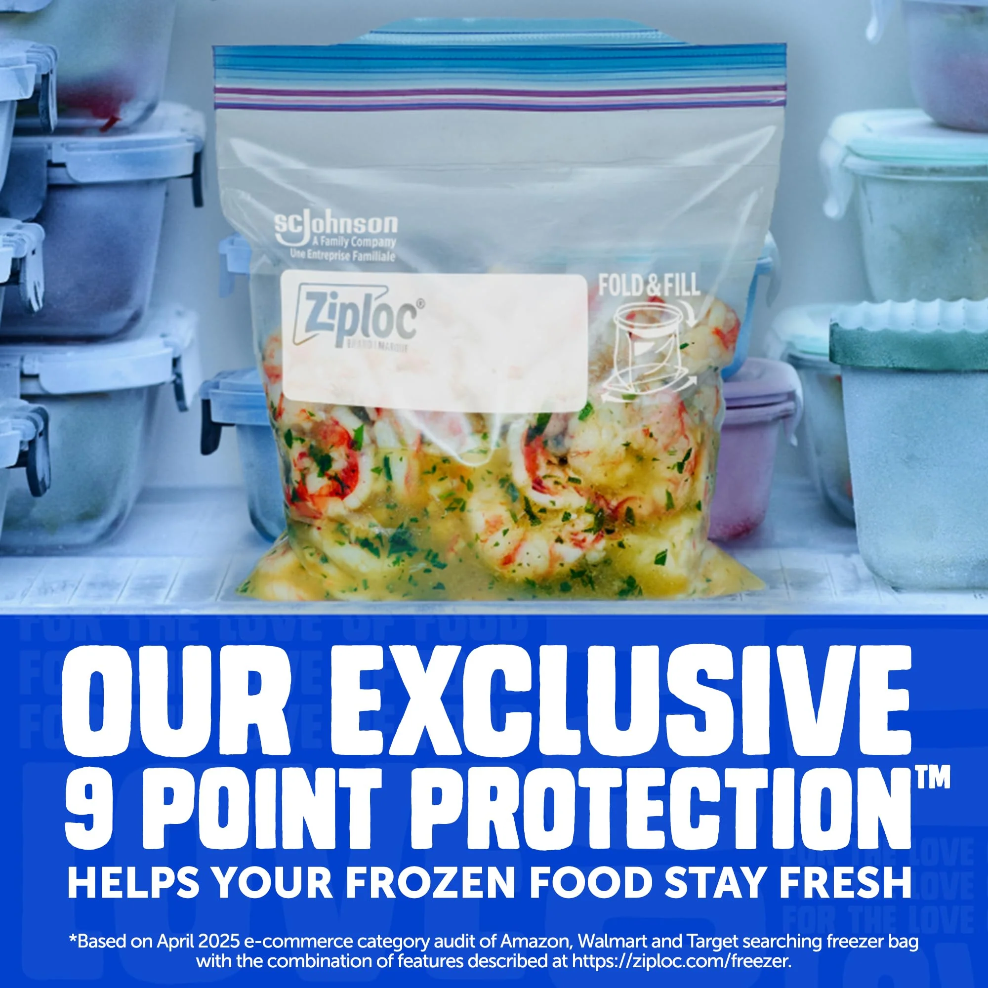 Ziploc Gallon Food Storage Freezer Bags, Stay Open Design, Easy to Fill, 66 Count - Image 3