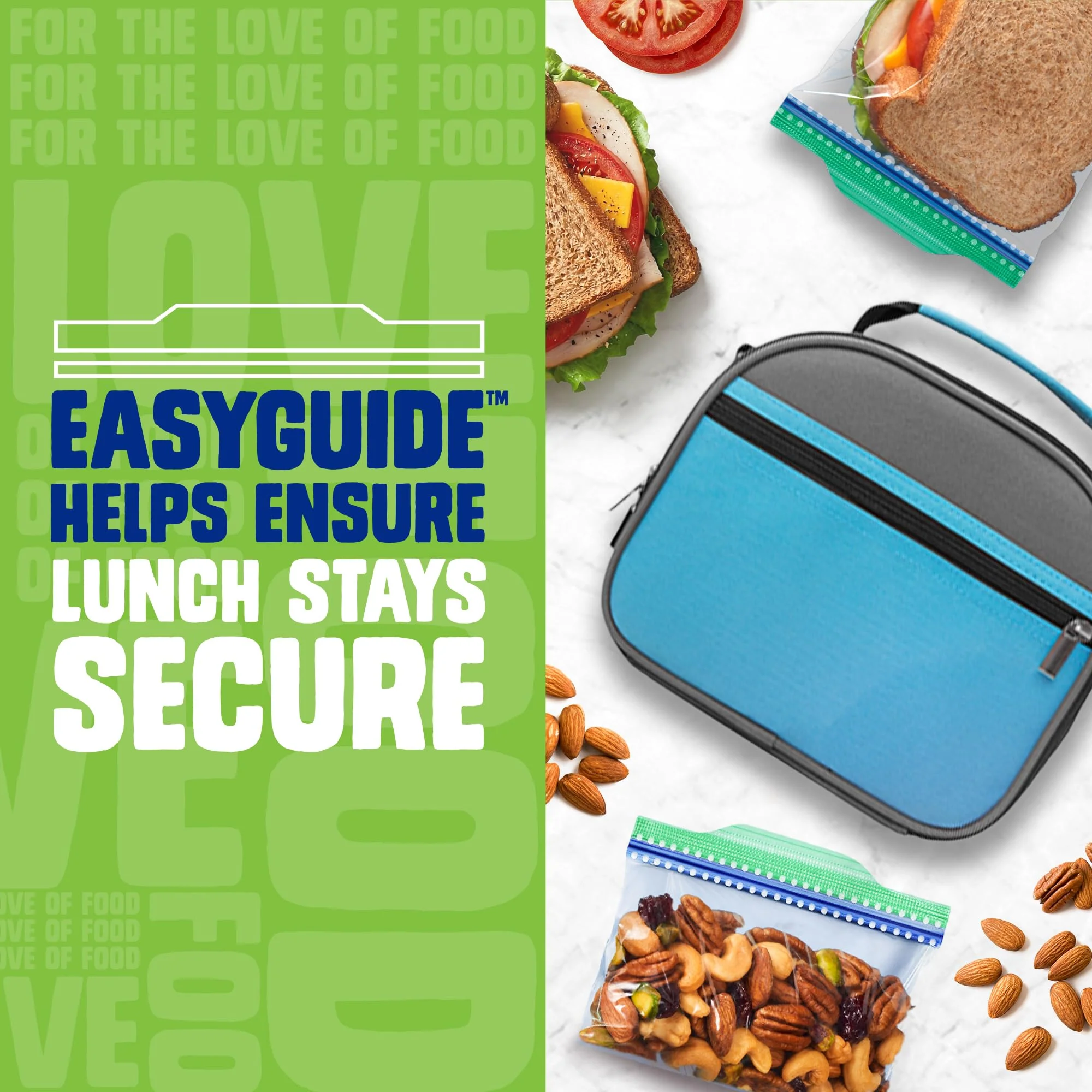 Ziploc Sandwich and Snack Bags with EasyGuide Texture, Plastic Storage Bags with Grip 'n Seal Technology, 105 Bags Total - Image 3
