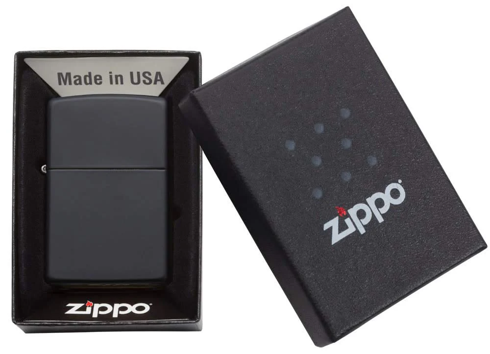 Zippo 218 Classic Black Matte Pocket Lighter - Image 3