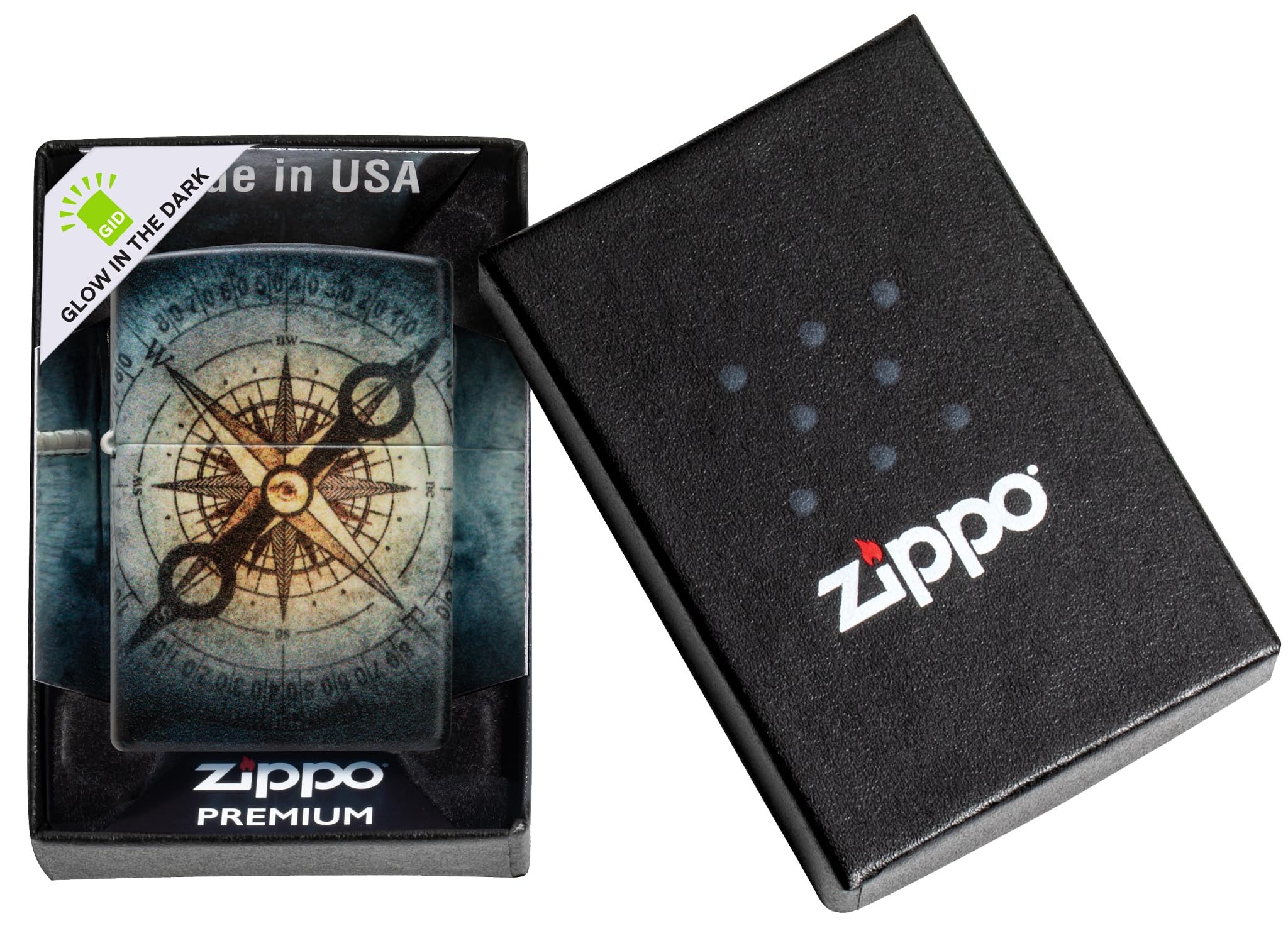 Zippo Compass Ghost Design 540 Glow in The Dark Pocket Lighter - Image 5