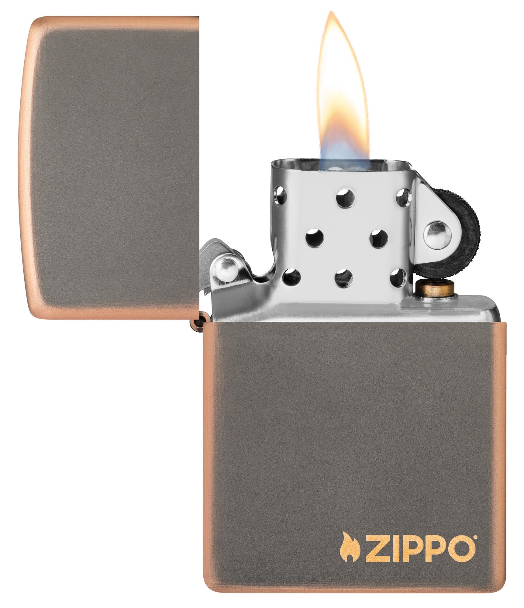 Zippo Rustic Bronze Zippo Logo Pocket Lighter - Image 5