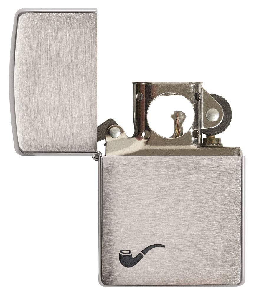 Zippo Unisex-Adult Pipe Lighter, Brushed Chrome Black Pipe, One Size - Image 4