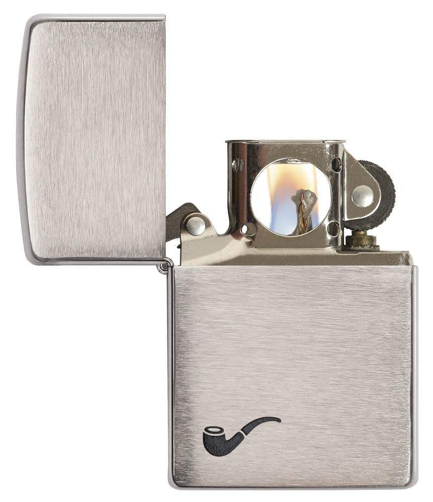Zippo Unisex-Adult Pipe Lighter, Brushed Chrome Black Pipe, One Size - Image 5