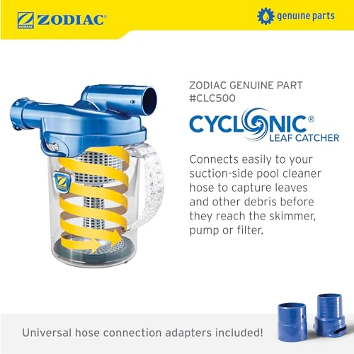 Zodiac Genuine Parts Cyclonic Leaf Catcher, Connects to Suction-Side Pool Cleaners to Capture Leaves & Other Debris, Universal Hose Connection Included - Image 9