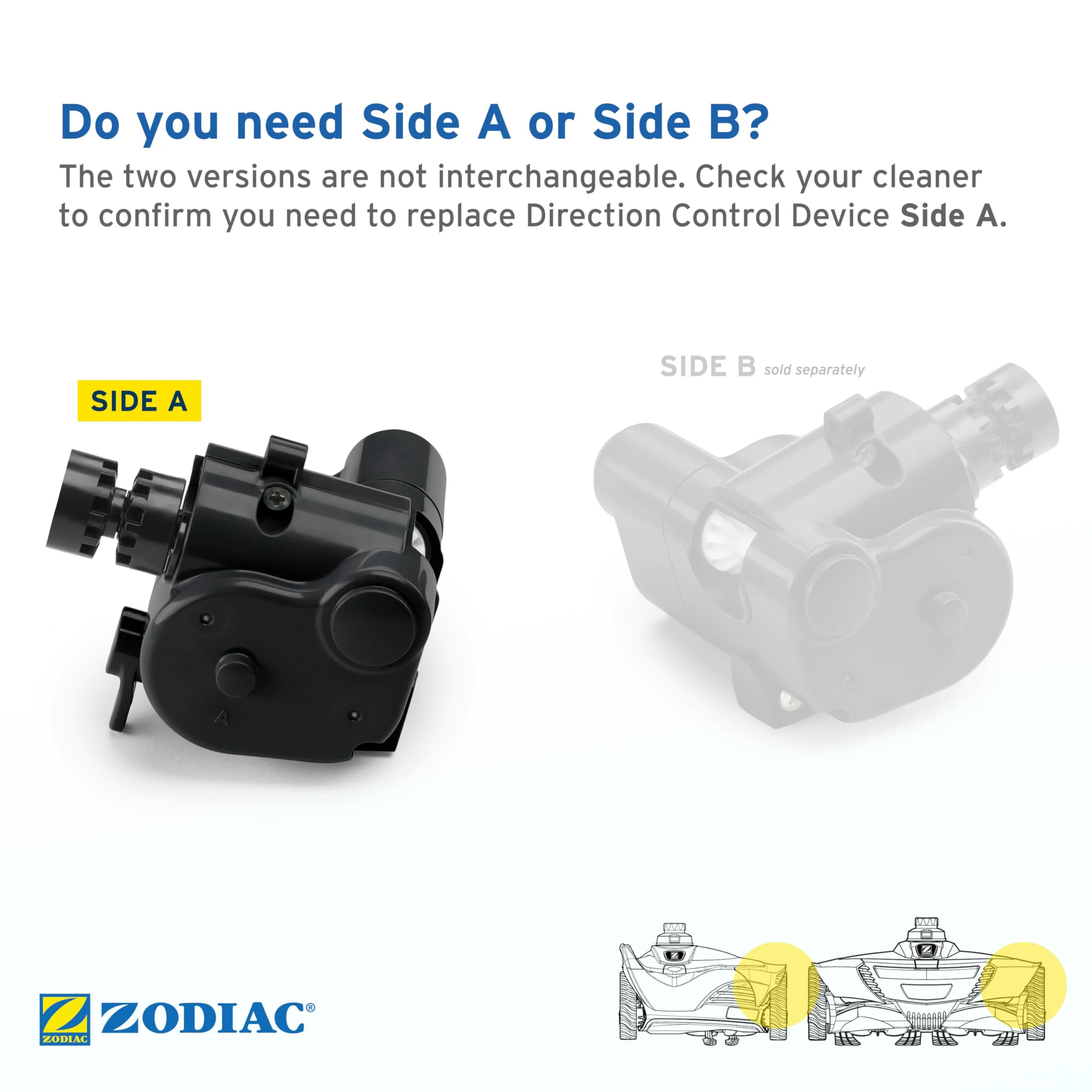 Zodiac Genuine Parts MX8 Direction Control Device Side A, R0524700 - Image 3