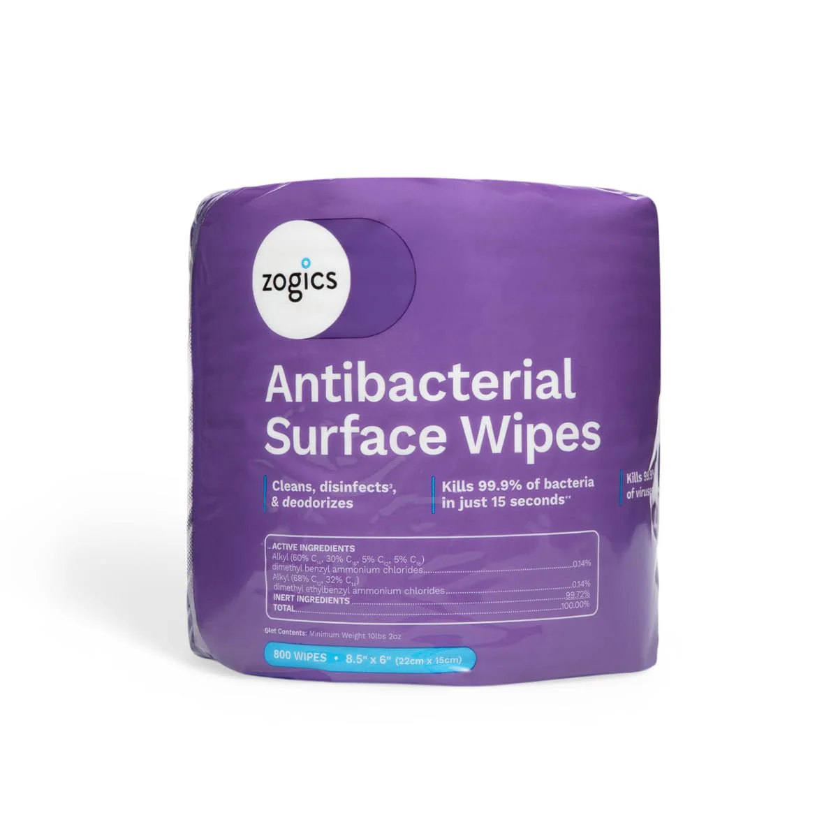 Zogics Antibacterial Wipes – Disinfecting Wipes for Sanitizing and Cleaning Surfaces and Equipment, EPA Registered Antibacterial Cleaning Wipes (3,200 Count – 4 Rolls of 800 Wipes) - Image 9