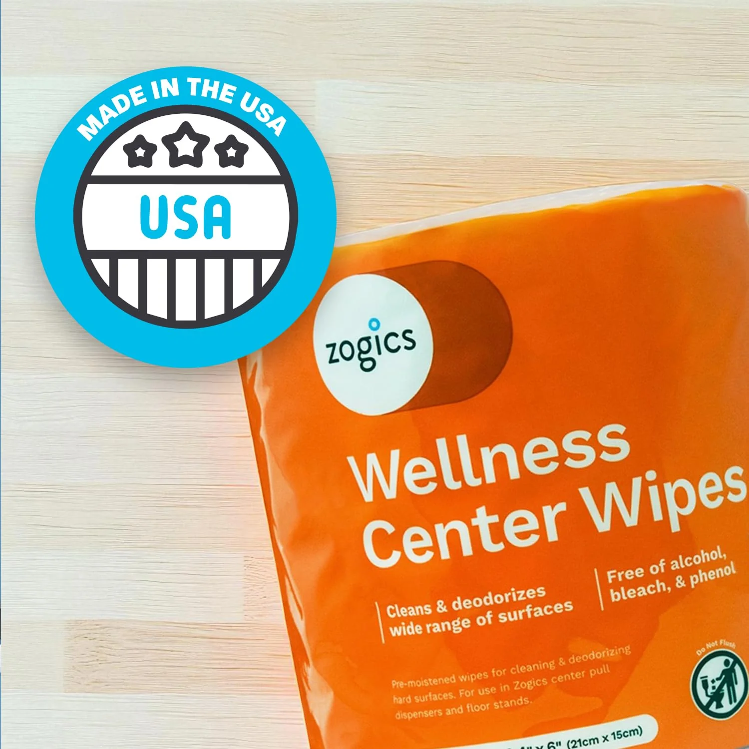 Zogics Wellness Center Cleaning Wipes – Gym Equipment Wipes for Cleaning Surfaces and Fitness Equipment, Durable and Safe Pre-Saturated Wet Wipes (2,300 Count, 2 Rolls of 1,150 Wipes) - Image 4