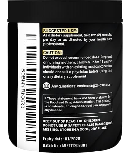 Zolotus 13in1 Tribulus Terrestris Capsules with Maca, Horny Goat Weed, Panax Ginseng, Saw Palmetto, Tongkat Ali, Shilajit & More - Energy, Stamina Supplement for Men & Women - 120 Counts - Image 8