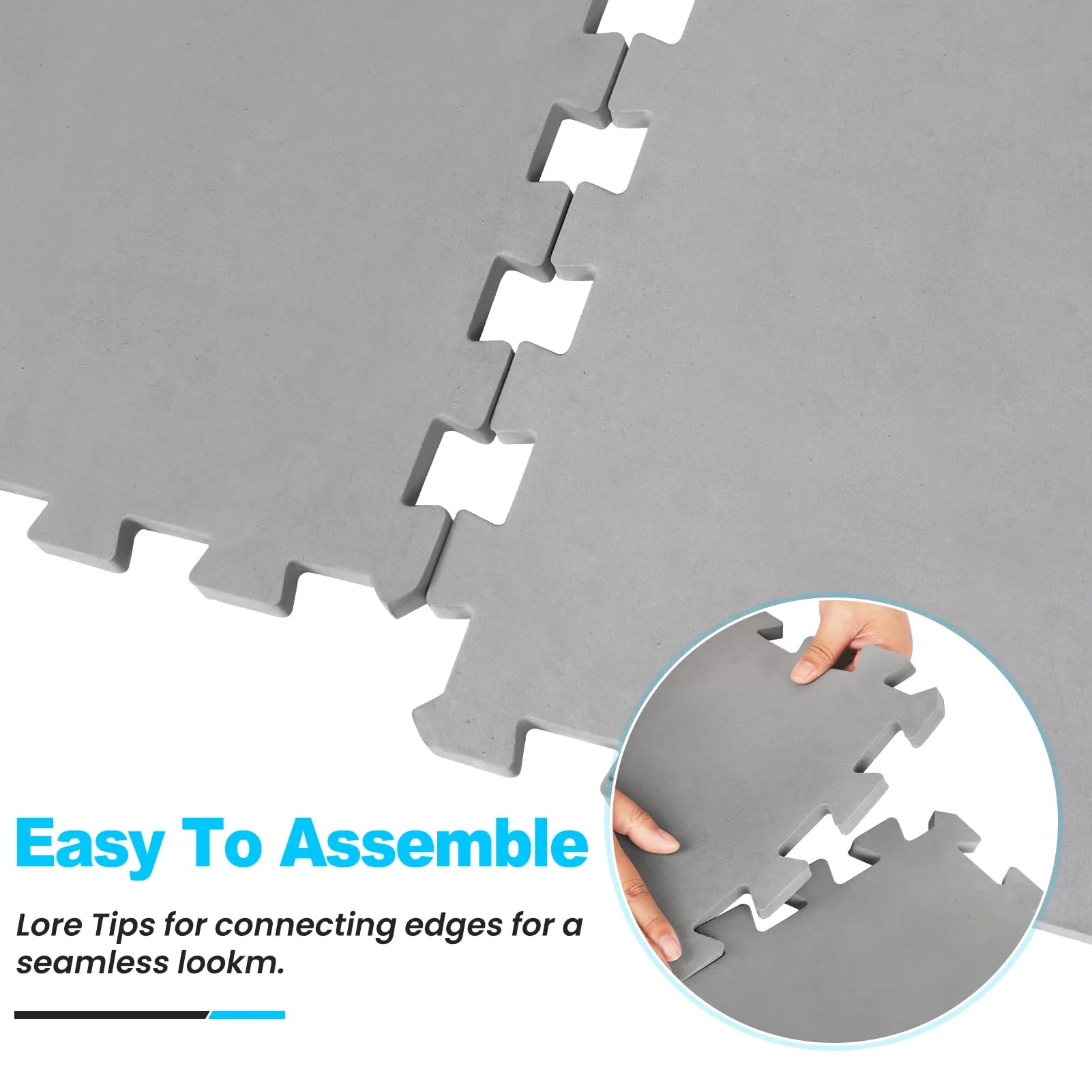 ZOMOFEW 1/2" Thickness 85IN Hot Tub Mat for Inflatable Tub,Hot Tub Pad Foundation, Upgraded Thickened Eva Foam Padding for Outdoor Hot Tubs (Square-Shaped) - Image 4