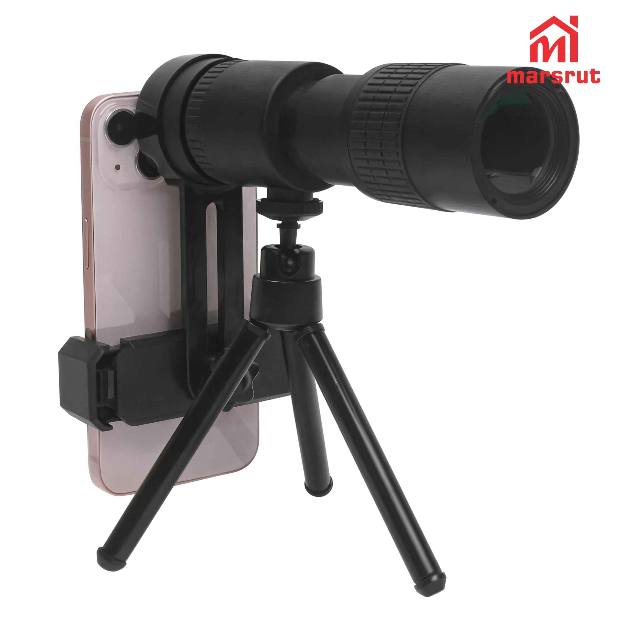 Zoom Lens for iPhone Android, 4K 10-300x40mm Compact Monocular Telescope Mini for Stargazing Space Lover Night Vision Bird Watching Hunting, Super Zoom Monoscope (Smartphone Holder&Tripod Included) - Image 2