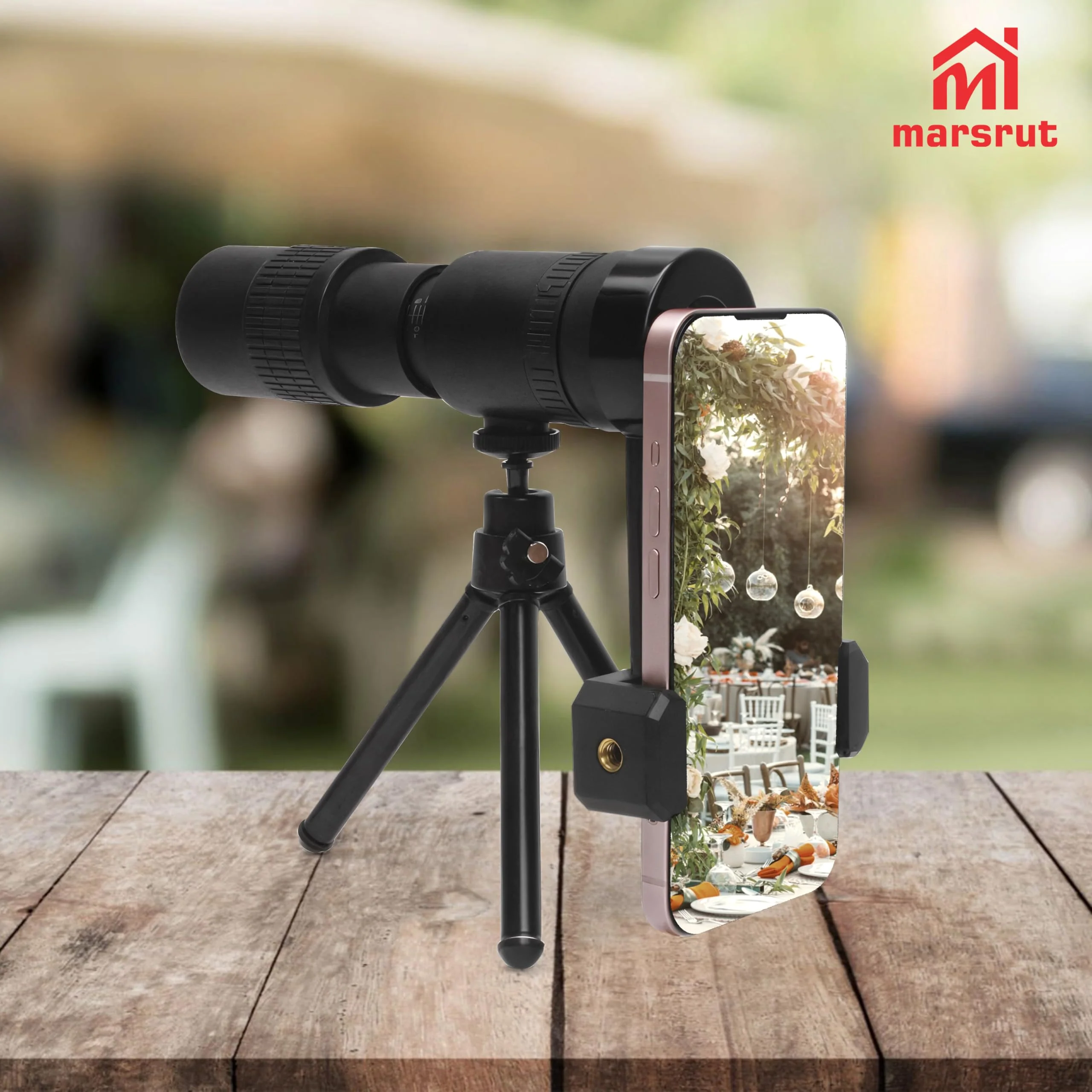 Zoom Lens for iPhone Android, 4K 10-300x40mm Compact Monocular Telescope Mini for Stargazing Space Lover Night Vision Bird Watching Hunting, Super Zoom Monoscope (Smartphone Holder&Tripod Included) - Image 3