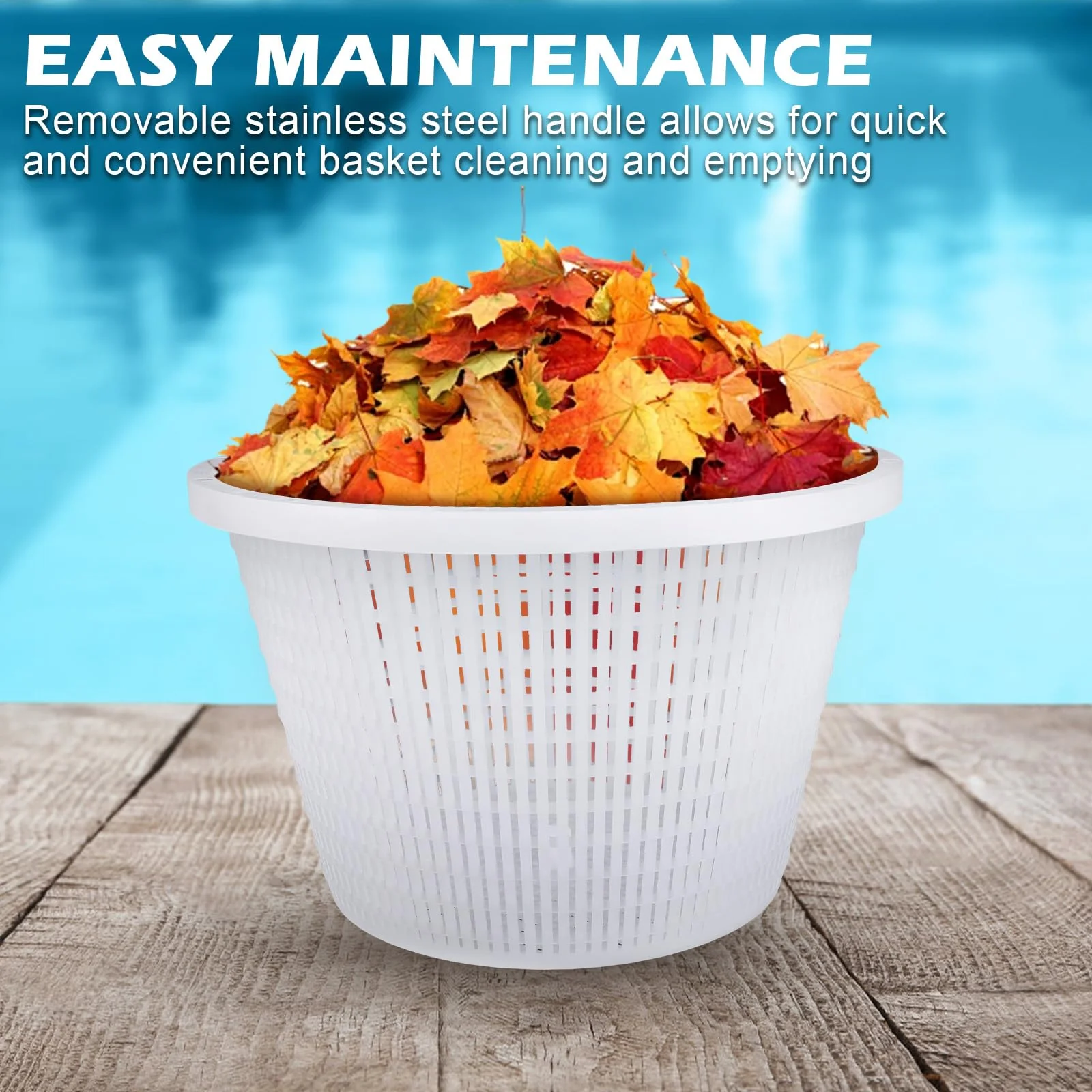 ZTTM Skimmer Basket with Handle, for Pentair 08650-0007 08650-0007Z Sta-Rite U-3 White - Image 4