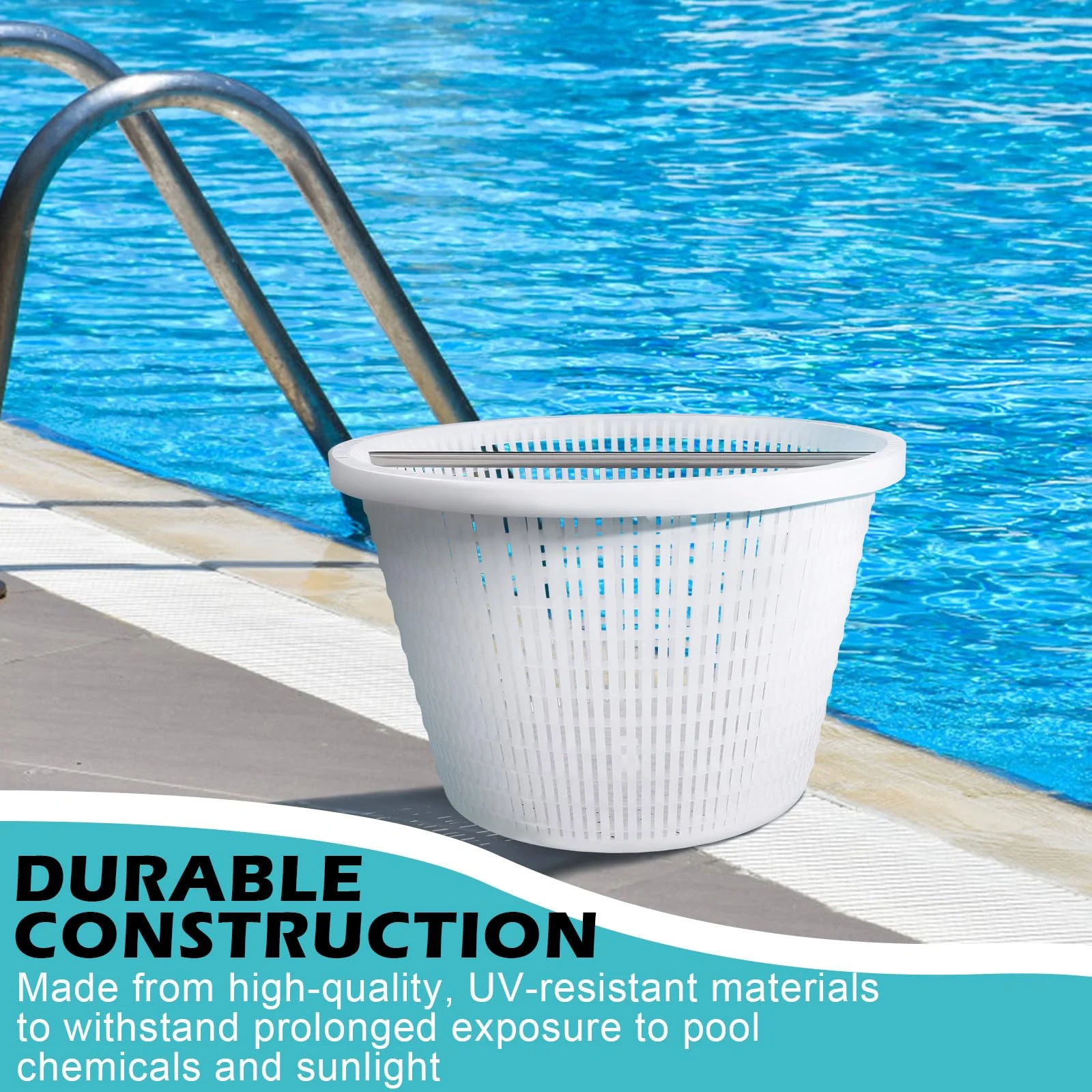 ZTTM Skimmer Basket with Handle, for Pentair 08650-0007 08650-0007Z Sta-Rite U-3 White - Image 5