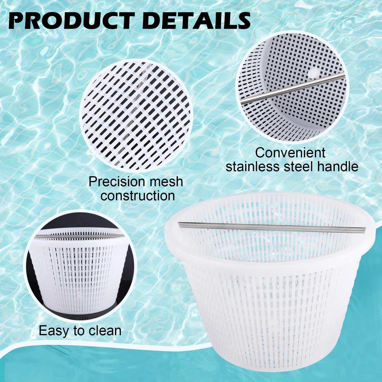 ZTTM Skimmer Basket with Handle, for Pentair 08650-0007 08650-0007Z Sta-Rite U-3 White - Image 7
