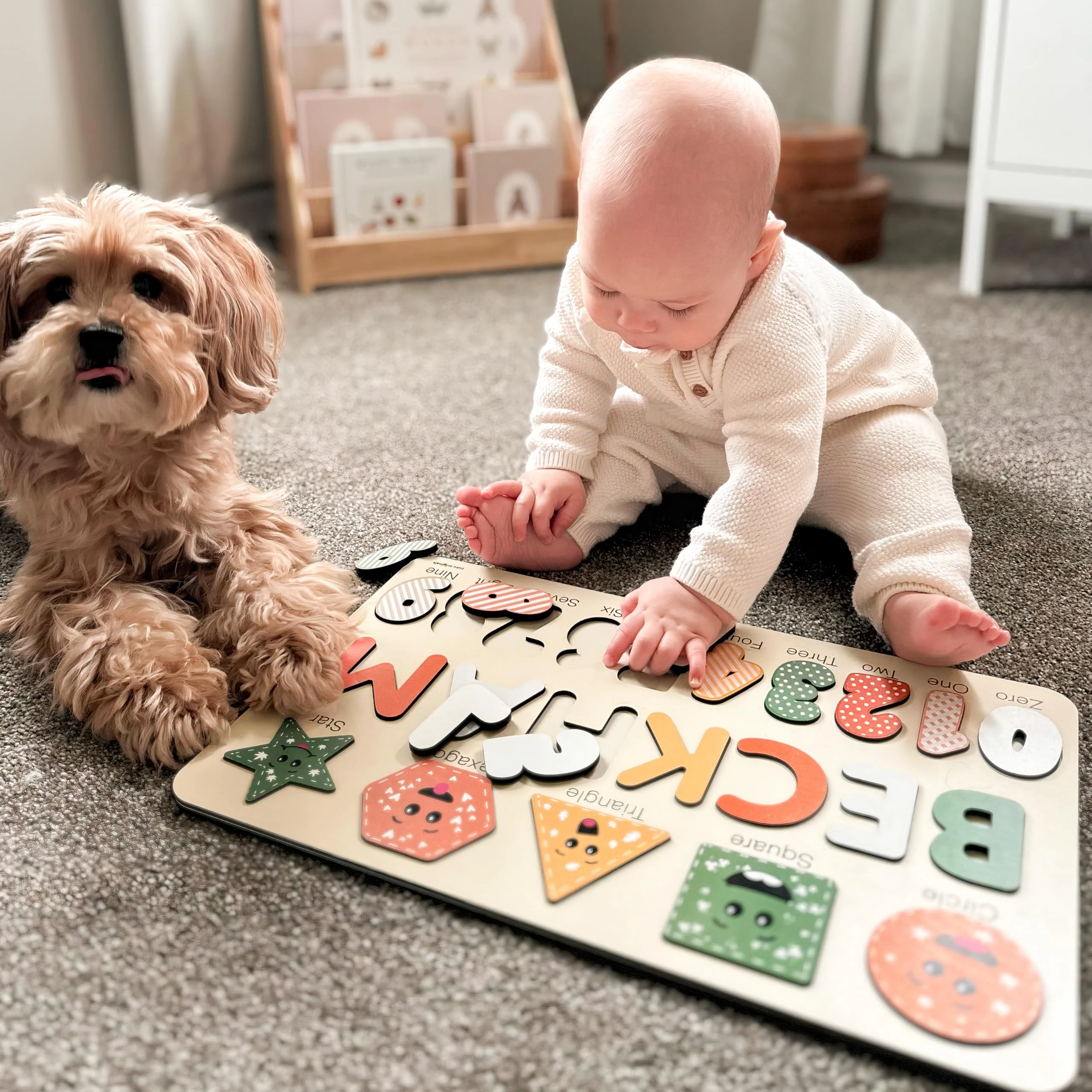 Zuzu Puzzle Puzzles for Toddlers Boy and Girl, Personalized Name Puzzle, 12 Month Toy, Gifts for 0 1 2 3 Years Old, Baby Gifts, Baby Shower, Christmas, NewBaby Gift, 0 3 6 9 12 18 24 36 Months - Image 4