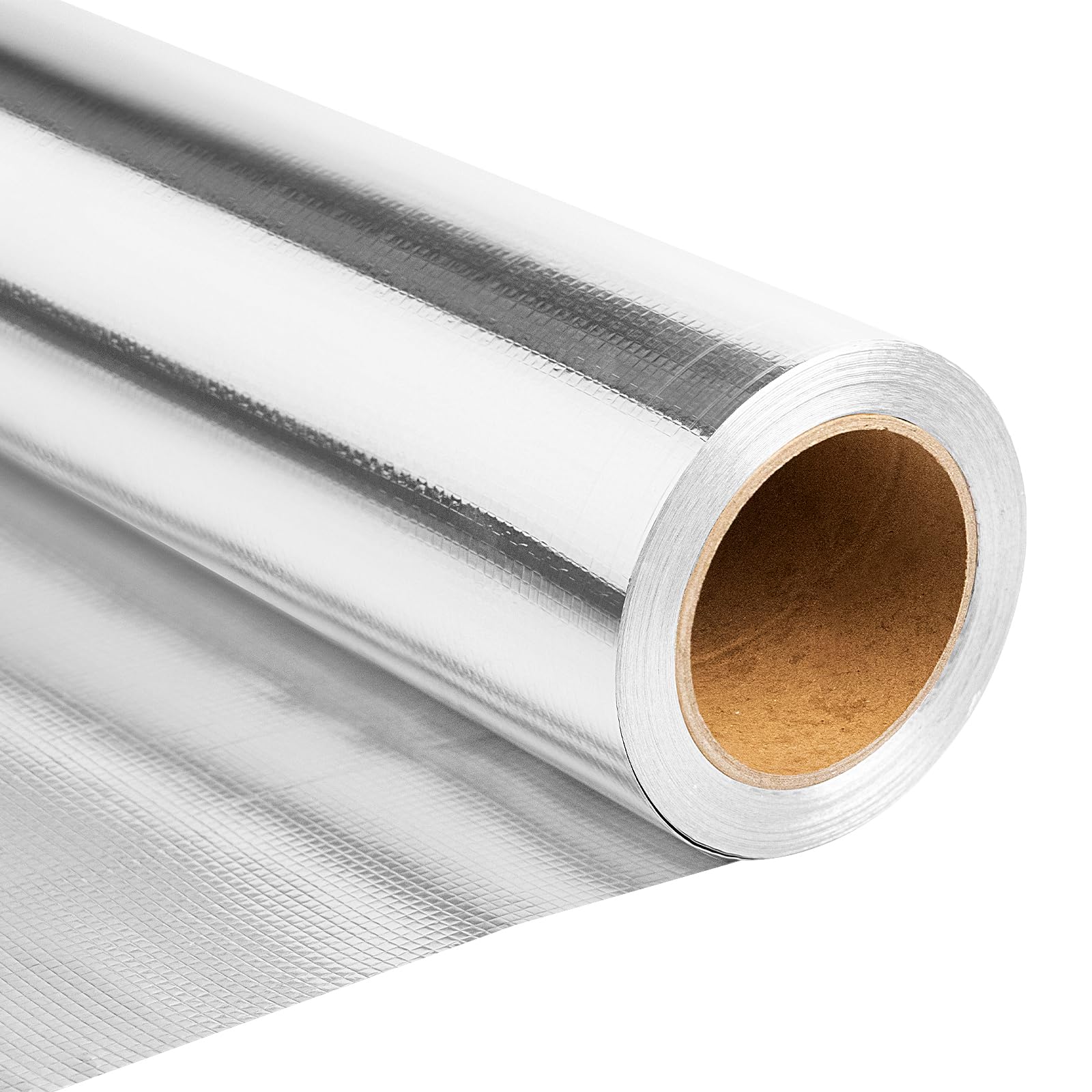 ZXQDRE Sauna Foil Vapor Barrier, 500 sqft Aluminum Insulation Roll Heavy-Duty Non-Perforated Reflective Thermal Barrier for Energy Efficient Sauna, Attic, Garage and Crawl Space (4FT x 125FT)